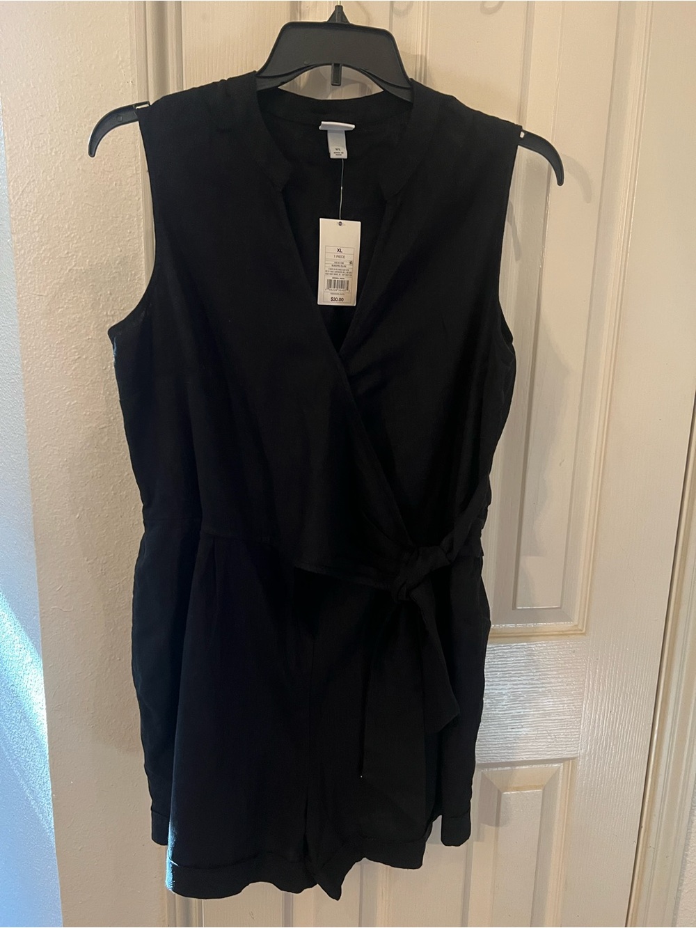 Sleeveless, Black Wrap Romper